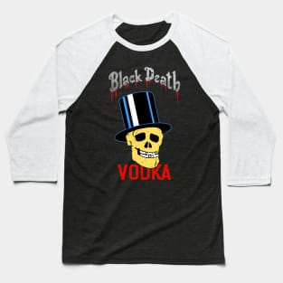 Black Death Vodka (Color) Baseball T-Shirt